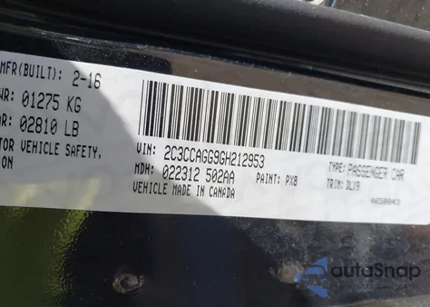 2016 Chrysler 300 300S z USA, uszkodzony, nr VIN 2C3CCAGG9GH212953